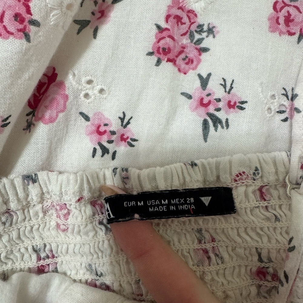 Zara Linen blend floral midi dress size medium - Picture 4 of 4